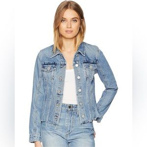 Blank NYC Denim Jean Jacket Raw Hem/Fitted Style Size XS